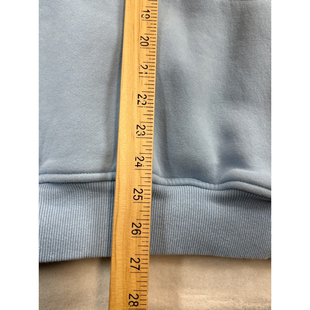 White Fox Hoodie Sweatshirt Womens S/M Light Blue Pink Graphic With Love Era 8.5 - Picture 6 of 6